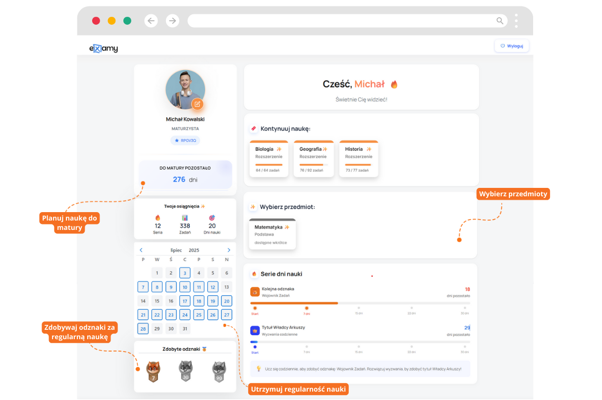 Ekran startowy platformy
