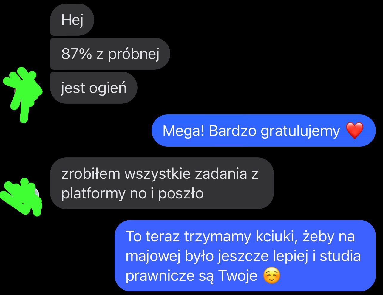 Uczeń: 87% z próbnej