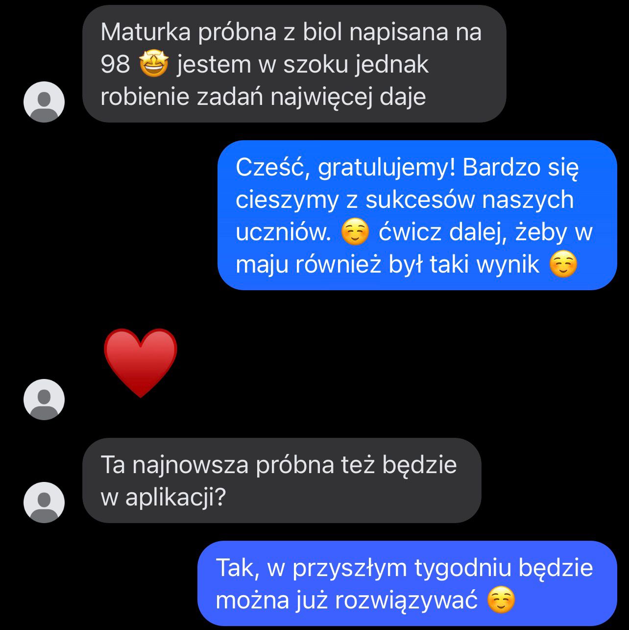 Uczeń: 98% z próbnej biologii