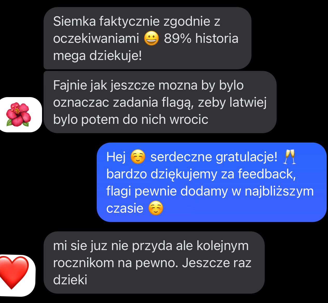 Uczennica: 89% z historii